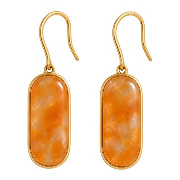 asta-Acetate Earrings Amber Soft Glow-1501