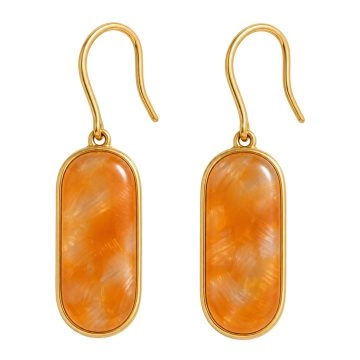 asta-Acetate Earrings Amber Soft Glow-1501