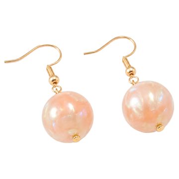 asta-Acetate Earrings Iridescent Shell Veil-1701