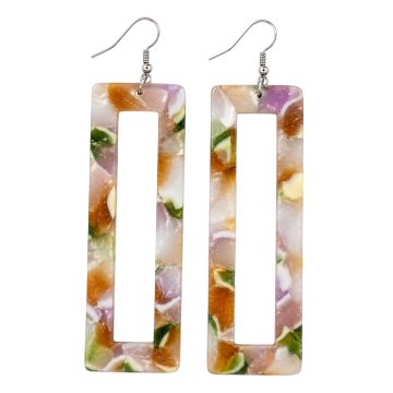 asta-Acetate Earrings Arctic Obsidian Matrix-2101