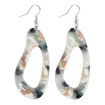 asta-Acetate Earrings Aurora Marble Veil-2301