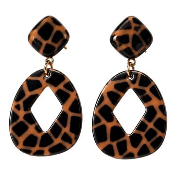 asta-Acetate Earrings Caramel Panther Mosaic-2501
