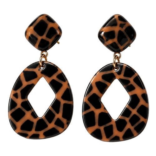 asta-Acetate Earrings Caramel Panther Mosaic-2501