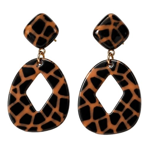 asta-Acetate Earrings Caramel Panther Mosaic-2501
