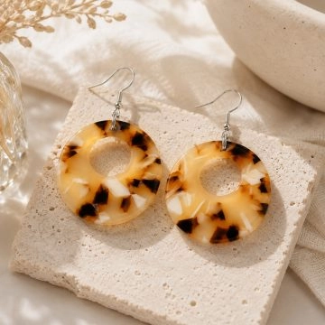 asta-Acetate Earrings Caramel Amber Veil-2601