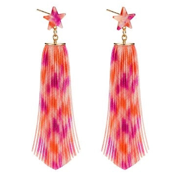 asta-Acetate Earrings Tangerine Berry Crystal-3001