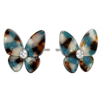 asta-Acetate Earrings Ocean Obsidian Tortoise-3201