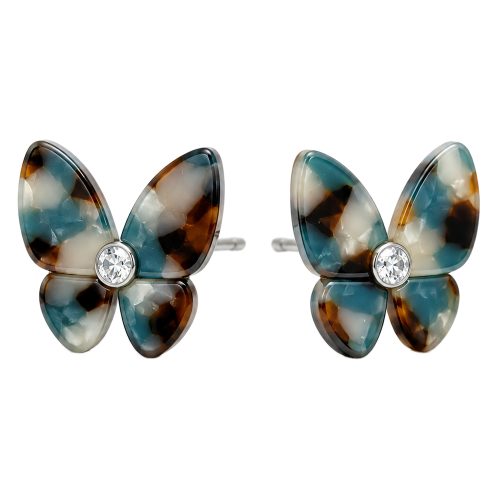 asta-Acetate Earrings Ocean Obsidian Tortoise-3201