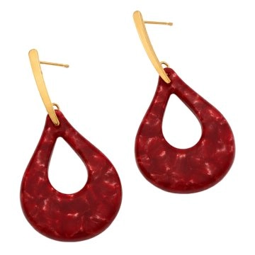 asta-Acetate Earrings Scarlet Velvet Glow-3601