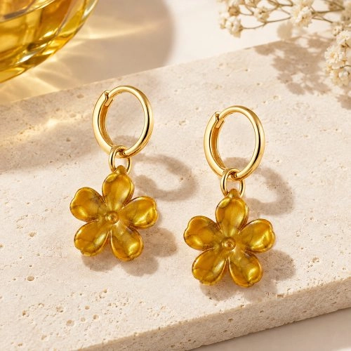 asta-Acetate Earrings Gilded Amber Glow-3801