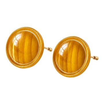 asta-Acetate Earrings Gilded Silk Vein-3901