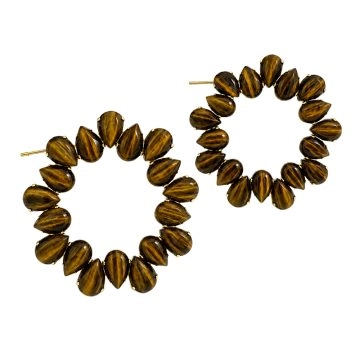 asta-Acetate Earrings Gilded Bronze Veil-4001