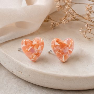 asta-Acetate Earrings Sunset Apricot Glow-4101
