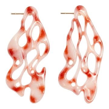 asta-Acetate Earrings Sakura Agate Swirl-4201