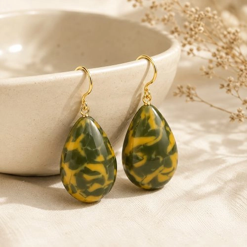asta-Acetate Earrings Sage Almond Essence-4601