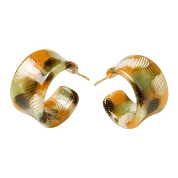 asta-Acetate Earrings Sage Almond Harvest Essence-4701
