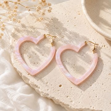 asta-Acetate Earrings Rose Cloud Veil-4801