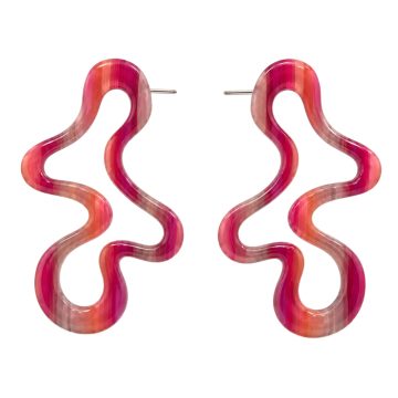 asta-Acetate Earrings Rose Sunset Satin-4901