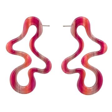 asta-Acetate Earrings Rose Sunset Satin-4901
